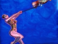 Cyanne surfing with The Kite Bird hi