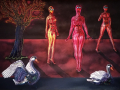 The three Nornir. Urðr (Obligation), Verðandi (Fate), and Skuld (Present time) hi
